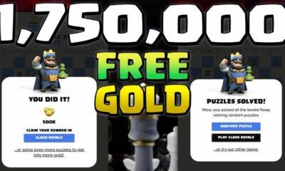 1.75 million gold for free in clash royale