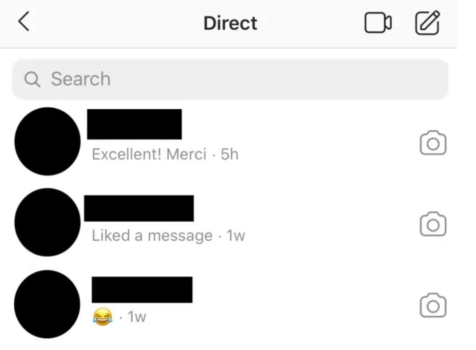 Instagram Messages Black