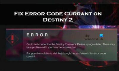 how to resolve the error code currant in destiny 2